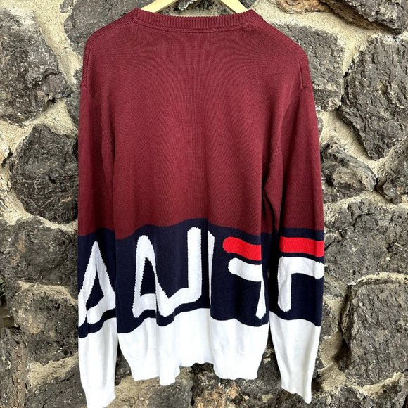 Fila Knit Big Logo Hit Sweater Large - Picture 3 of 6